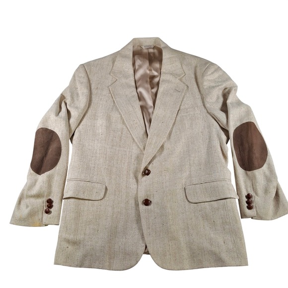 Orvis Other - Orvis Vintage Mens 44R Sport Coat Blazer Elbow Patches Wool Linen